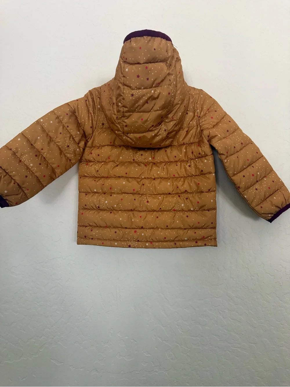 Baby Gap Mustard Star-Print Quilted Puffer Jacket